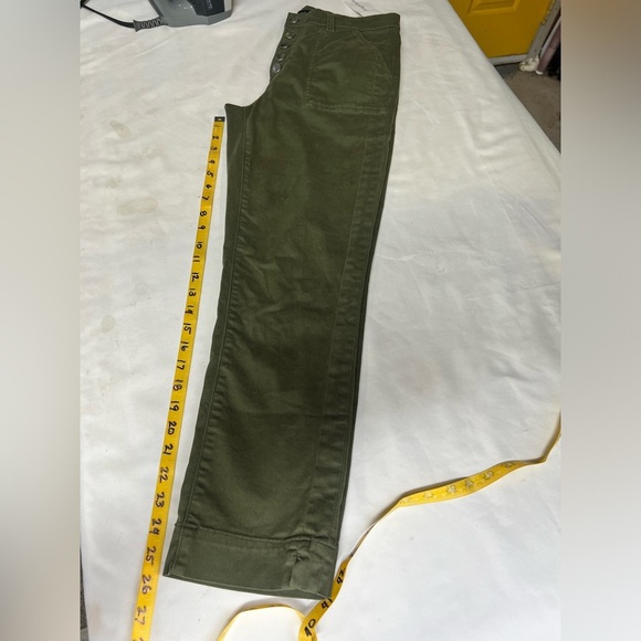 J BRAND Olive green button fly‎ straight leg pants size 6 - Picture 12 of 12